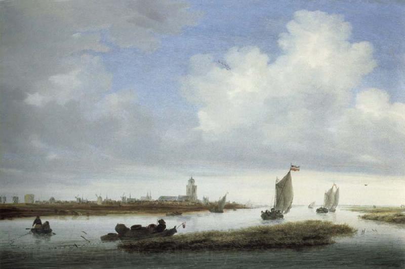 RUYSDAEL, Salomon van view of deventer seen from the north west Spain oil painting art